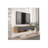 Mueble Mesa TV de Pared Color Antracita-Roble