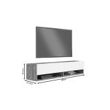 Mueble Mesa TV de Pared Color Antracita-Roble