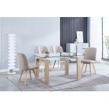 Pack 4 Sillas de Comedor Tapizada, Sillas de Salón Beig