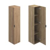 Meyvaser Mueble de salón y TV Conjunto muebles de salón apilable 196 Cm Ancho Color Madera y Blanco